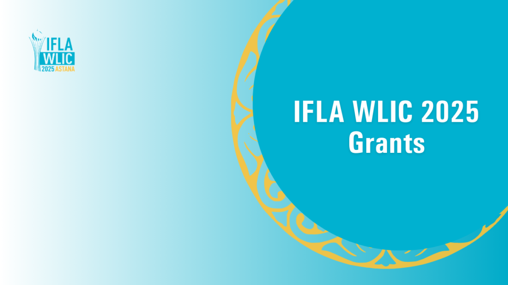 Illustration of KZ patterns. Text: IFLA WLIC 2025 Grants